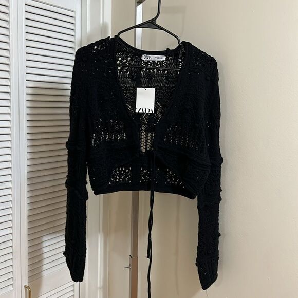 Zara Jackets & Blazers - NWT Zara crocheted top/cover-up Size Medium